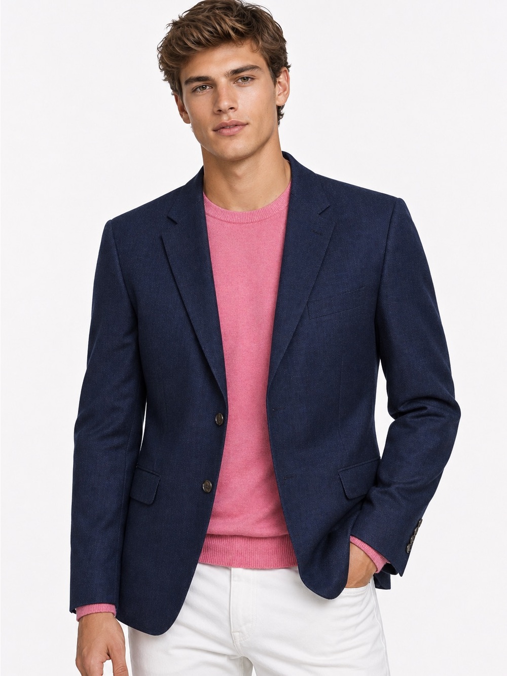 Terra Nostra Men's Navy 3-Season Blazer